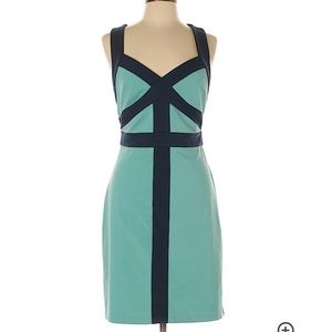 Navy and aqua dress